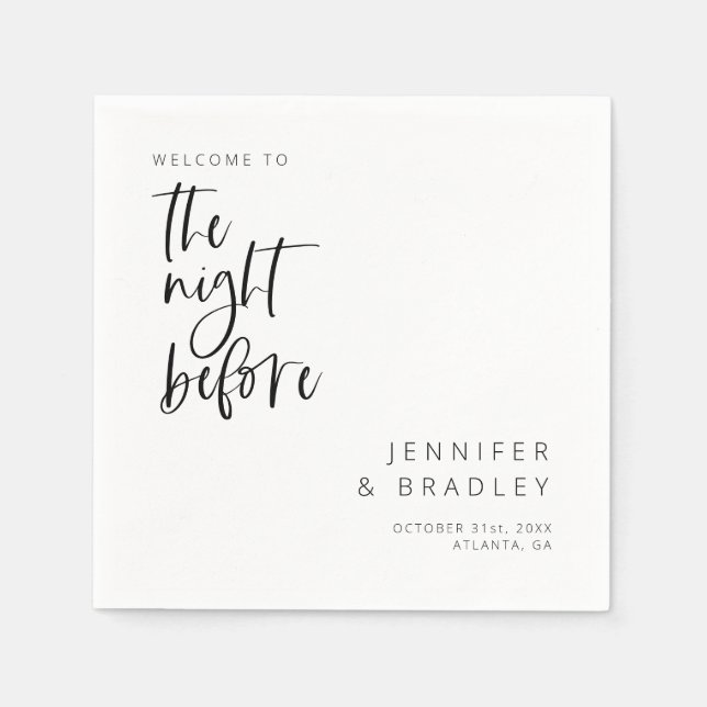 Natten före remissmiddagen pappersservett (Framsidan)