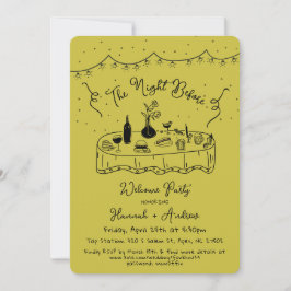 Natten före repetitionsmiddagen Hand plockade Inbjudningar