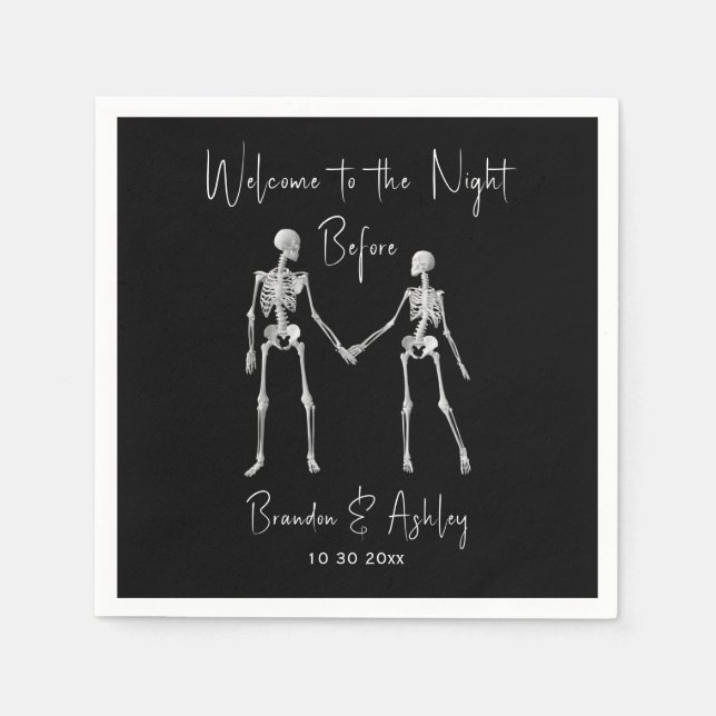 Natten före repetitionsmiddagen Napkins Black Pappersservett (Framsidan)