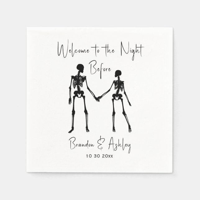 Natten före repetitionsmiddagen Napkins White Pappersservett (Framsidan)