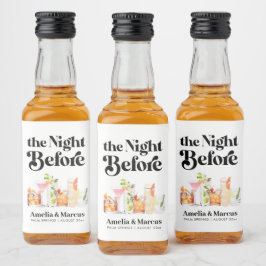 Natten före Retro-parets repetitionsmiddag Spritflaskor Etikett