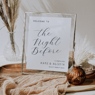 Natten före snyggtens skriptrepetitionsskylt poster