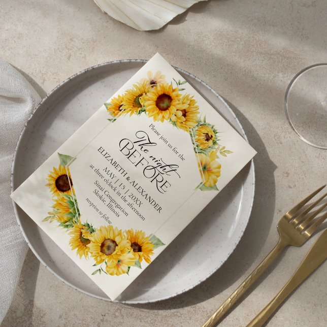 Natten före | Solrosblommans kallvalsmiddag Inbjudningar (Skapare uppladdad)