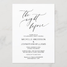 Natten före, Svarta, Bröllop repetitionsmiddag