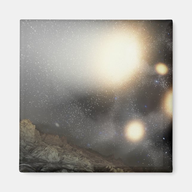 Natten himlar enligt ett hypotetiskt flygplan magnet (Framsidan)