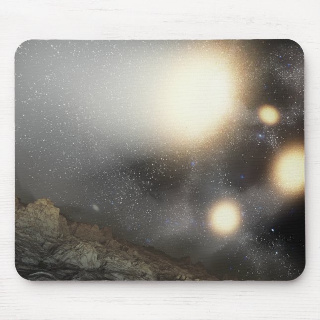 Natten himlar enligt ett hypotetiskt flygplan musmatta (Framsidan)