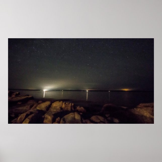 Natten Himlar over Gouldsboro Bay, Maine Poster (Framsidan)