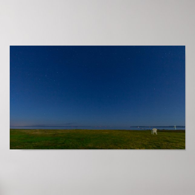 Natten himlar, St Ignace, Michigan Poster (Framsidan)
