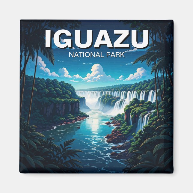 Natten i Iguazu nationalpark Argentina Magnet (Framsidan)