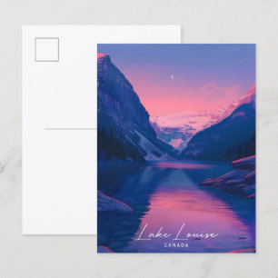 Natten i Sjö Louise Canada Travel Vykort