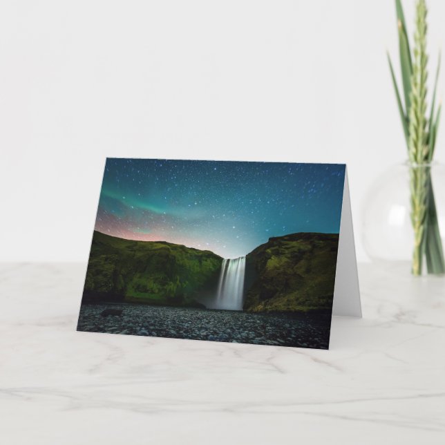 Natten i Skógafoss Kort (Framsida)