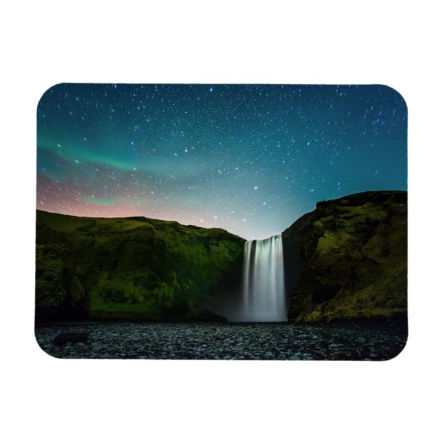 Natten i Skógafoss Magnet (Horisontell)