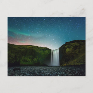 Natten i Skógafoss Vykort