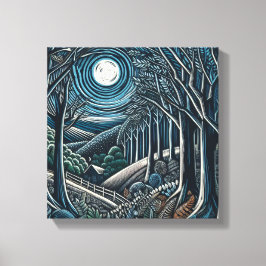 Natten i Skogen Canvastryck