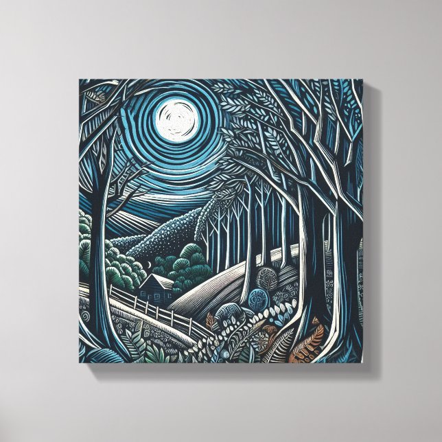 Natten i Skogen Canvastryck (Framsida)
