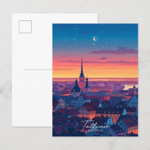 Natten i Tallinn Estées Travel Vykort