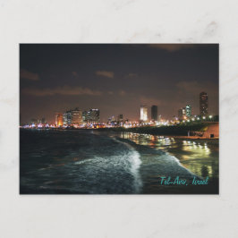 Natten i Tel Aviv, Israel Vykort
