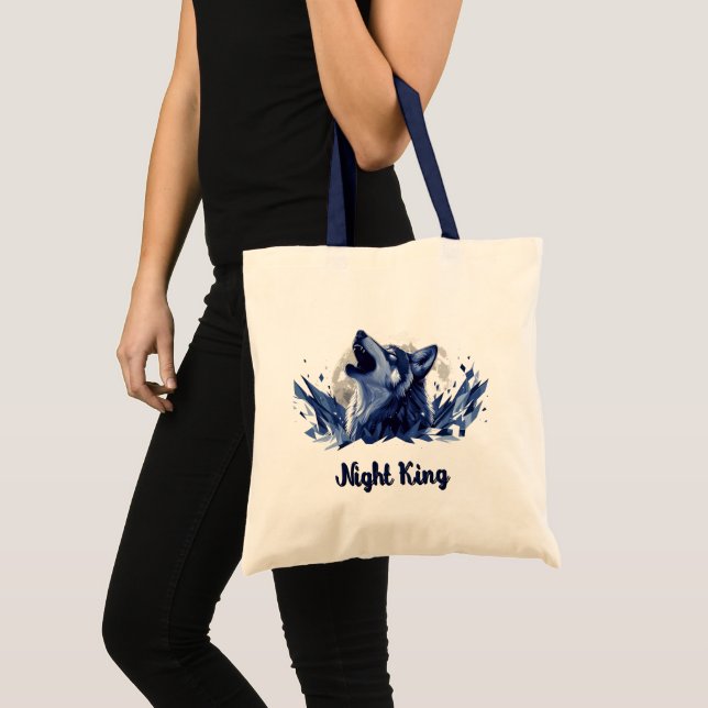 Natten Kung - Howlings Varg med Måne Tygkasse (Framsida (produkt))