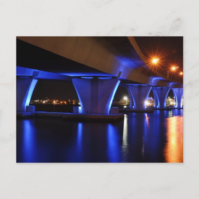 Natten ljus i Miami - vykort (Framsida)