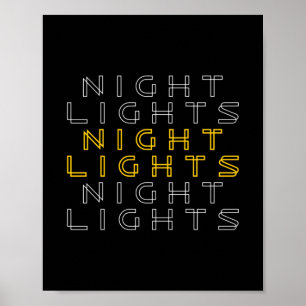 Natten Ljus Poster