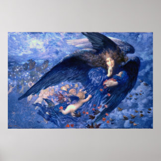 Natten med hennes Tåg Stars Fine Art Poster