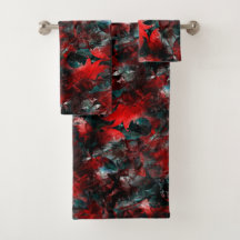 Natten med uselt rödaktigt löv fallit på aska