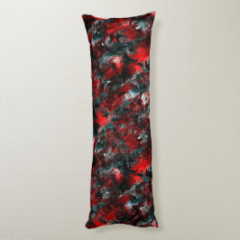 Natten med uselt rödaktigt löv fallit på aska kroppskudde