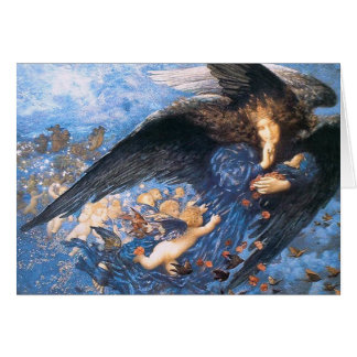 Natten och hennes Tåg i Stars - Edward Robert Hugh Hälsningskort