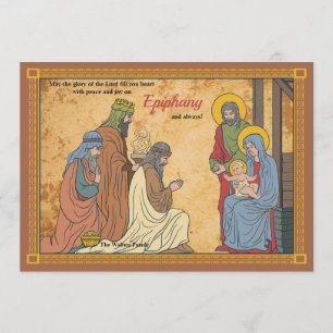 Natten på Epiphany-Helgdag-kortet Inbjudningar