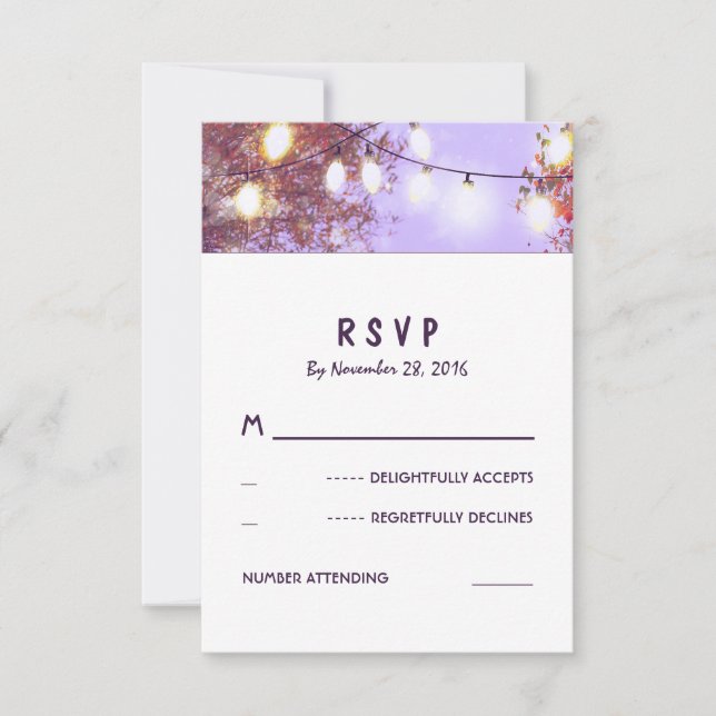 Natten tänder utomhus- bröllop OSAkort OSA Kort (Framsida)