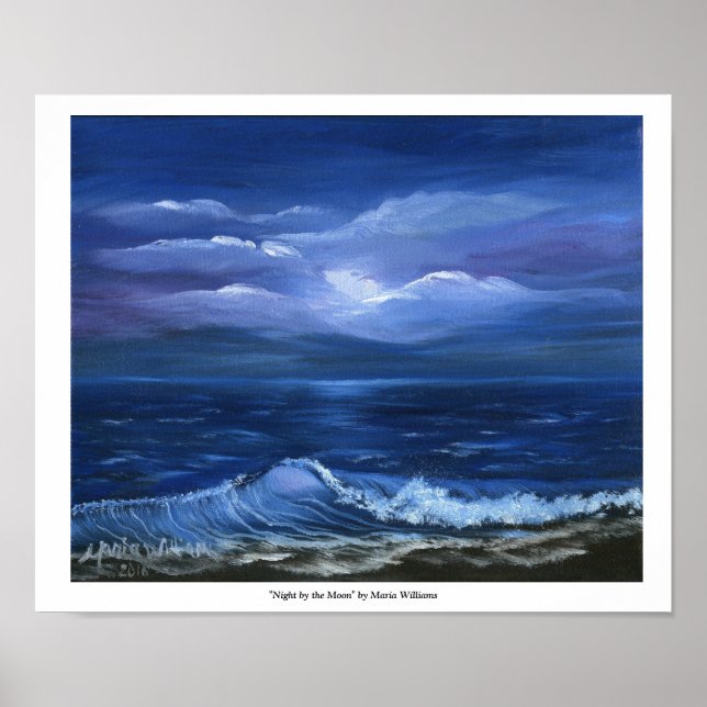 "Natten vid Måne" Poster w/gräns med MWilliams (Framsidan)
