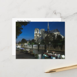 Natten vid Notre Dame Paris Vykort