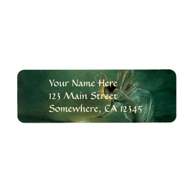 Nattens anda av Grimshaw, Viktorian Fairy Returadress Etikett (Framsidan)