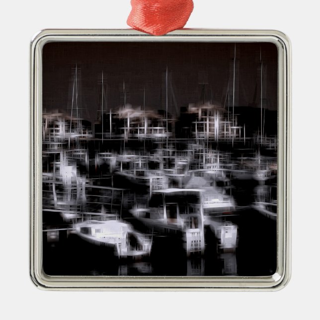 Nattens digitala effekt på stil "intryck" julgransprydnad metall (Framsidan)