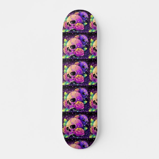 Nattens döskallar mini skateboard bräda 18,5 cm (Framsida)