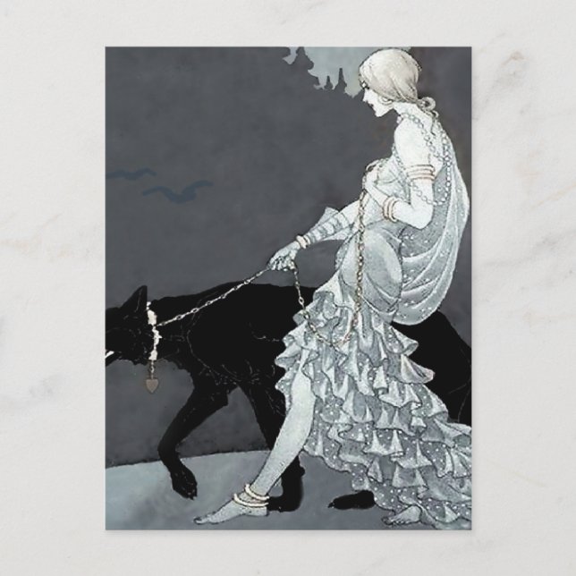 “Nattens drottning” av Marjorie Miller Vykort (Framsida)