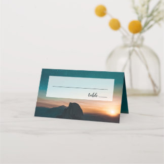 Nattens Elegant Himlar Stars Galaxy Mountain Bröll Placeringskort