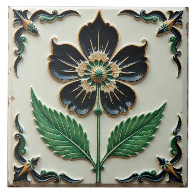 Nattens emblem kakelplatta (Framsidan)