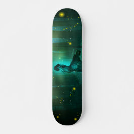Nattens Fantasy Blue Woman in Träd Skateboard Deck