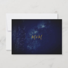Nattens Himlar Blue Guld Monogram OSA Kort
