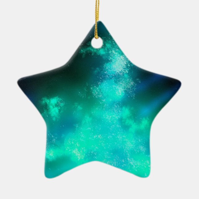 Nattens Himmel Emerald Ceramic Dekoration (Framsidan)