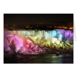 Nattens Ljus på amerikanska Falls Greeting Card Hälsningskort