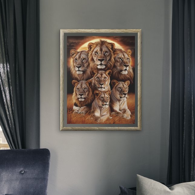 Nattens lopp: Lejon i Moonlight Poster (Skapare uppladdad)
