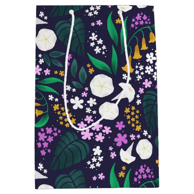 Nattens Måne Garden-Blommigt Botaniska Mönster (Framsidan)