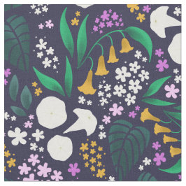 Nattens Måne Garden-Blommigt Botaniska Mönster Tyg