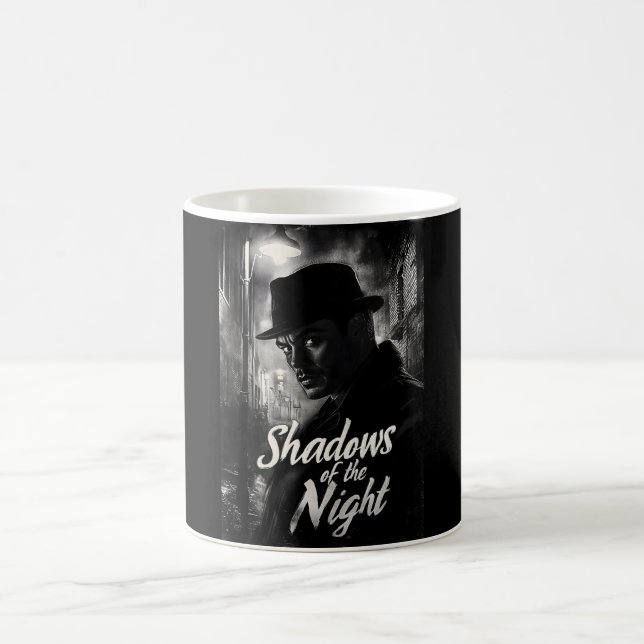 Nattens skuggor - Film Noir Stil design Kaffemugg (Center)