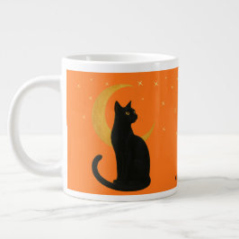 Nattens vakter - Halloween Black Cat Jumbo Mugg