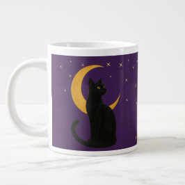 Nattens vakter - Halloween Black Cat Jumbo Mugg