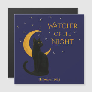 Nattens vakter - Halloween Black Cat-magnet