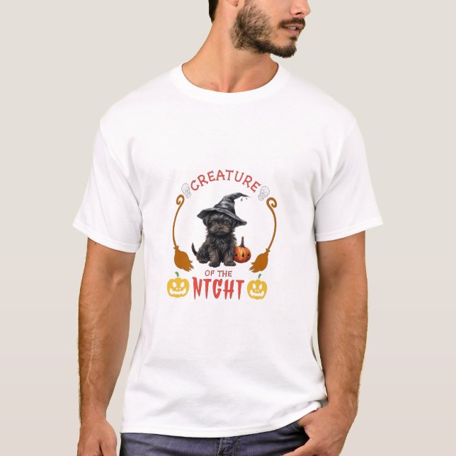 Nattens varelse Airedale Terrier T Shirt (Framsida)